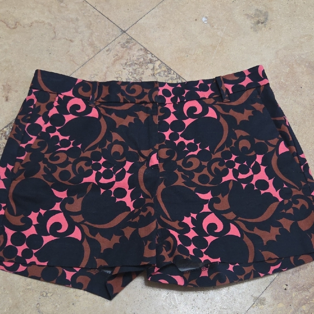 Ann Taylor Pink and Brown Patterned Shorts Size 2 [1327]